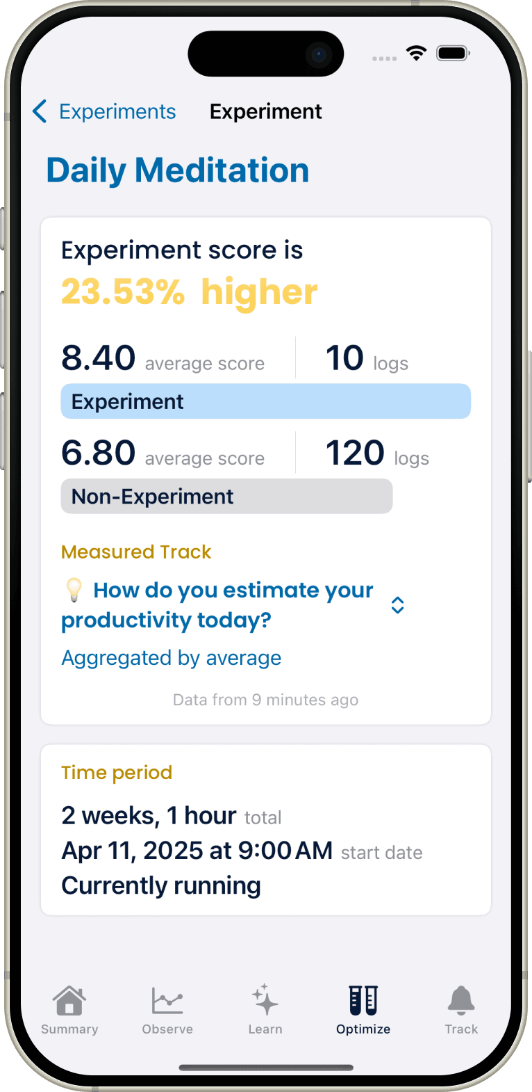 Measure experiments
